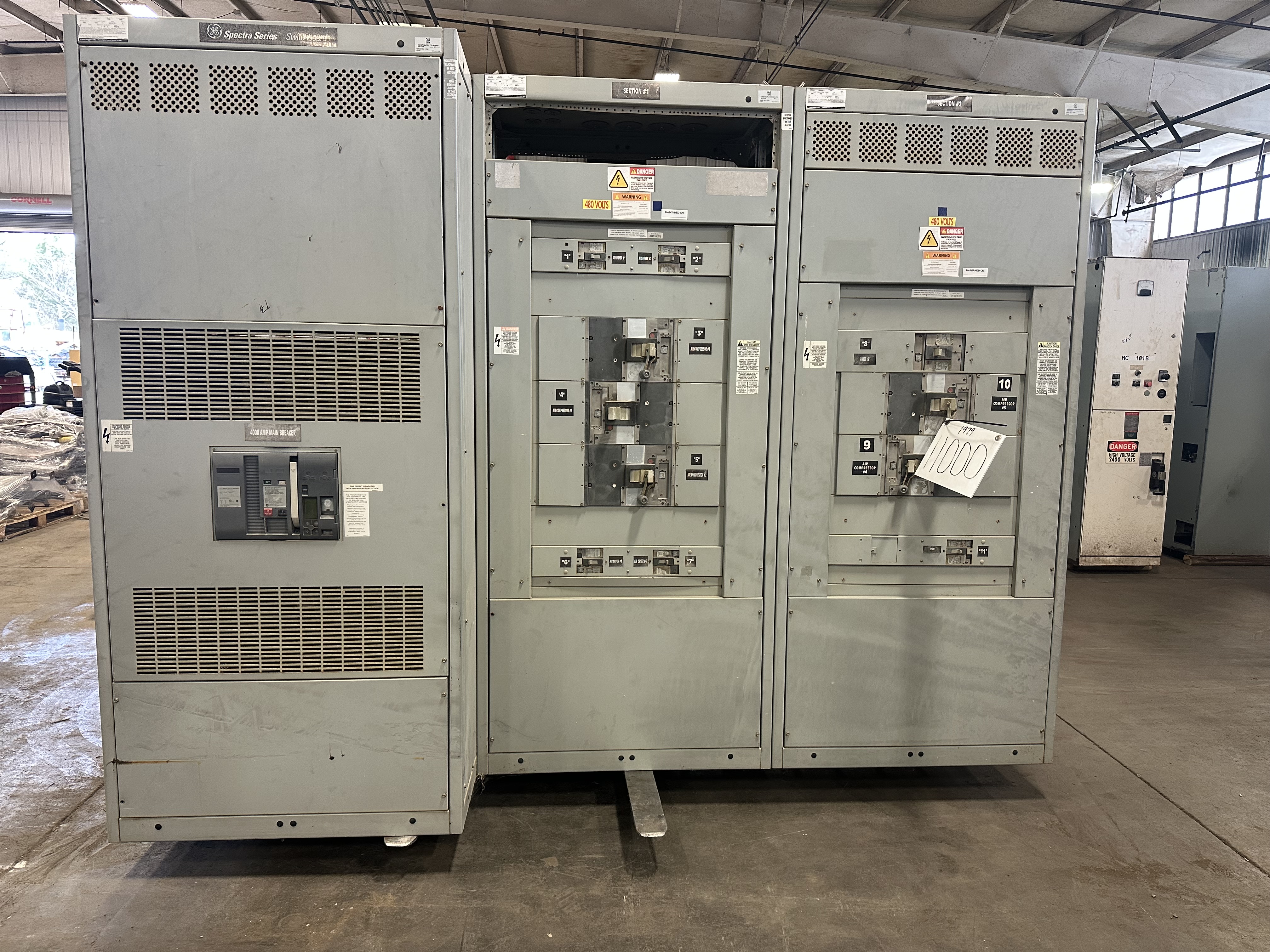 GE 3 section,spectra series 4000 amp supply, 480V, 60Hz, 65KRMS
